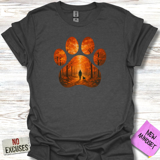 Unique Paw Print Dog Lover Graphic Tee Shirt product type