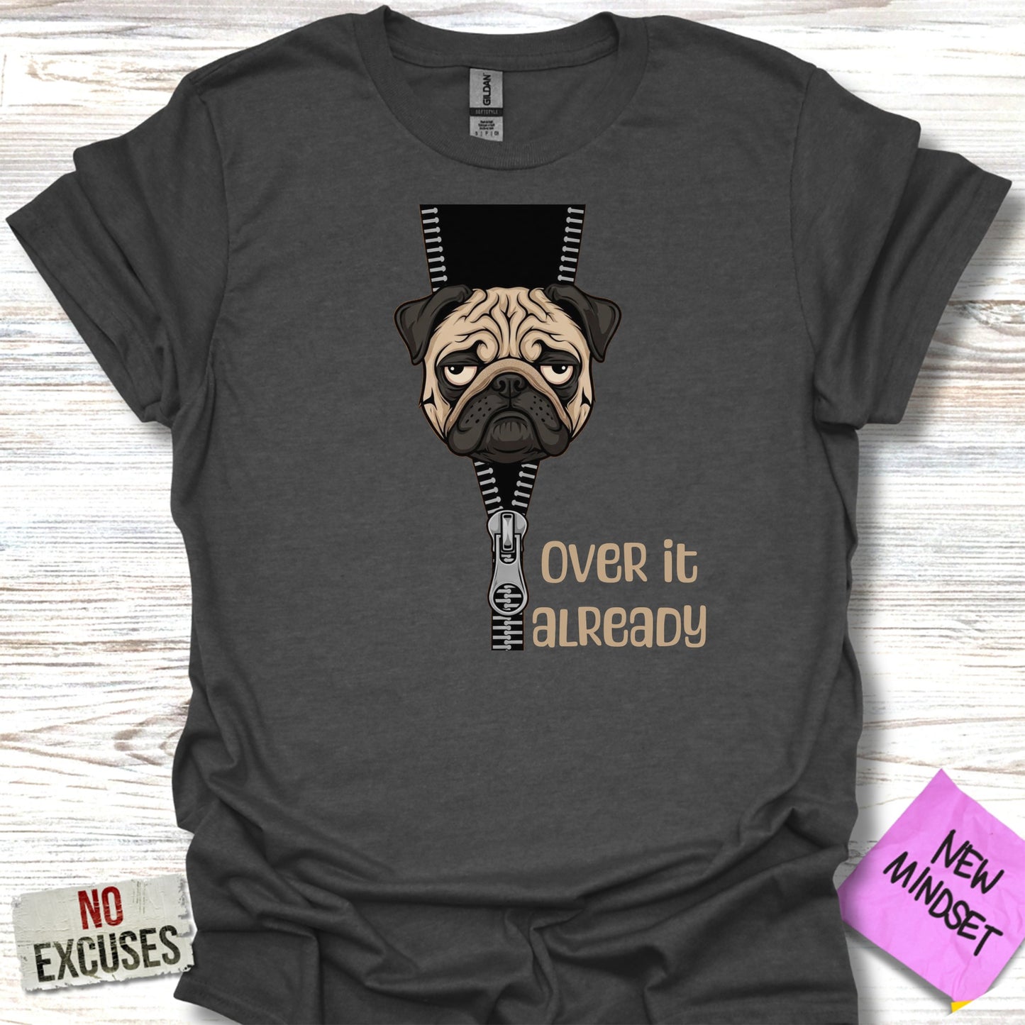 Over It Already Pug Graphic T-Shirt product