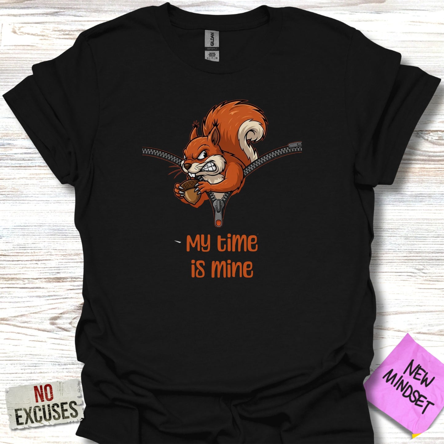 My Time Is Mine Squirrel Graphic T-shirt product type