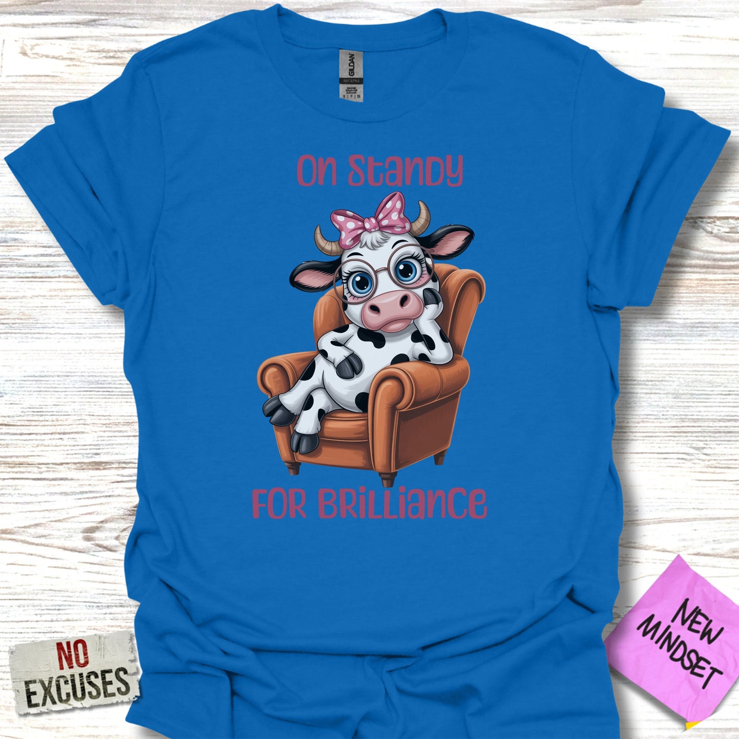 On Standby for Brilliance Cow Cartoon Shirt product