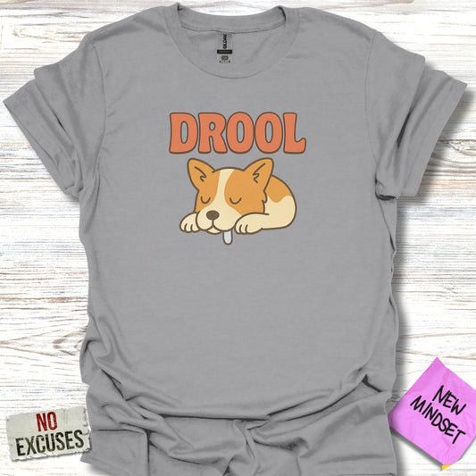 Cute Drooling Dog Graphic Tee Shirt Funny Product Type