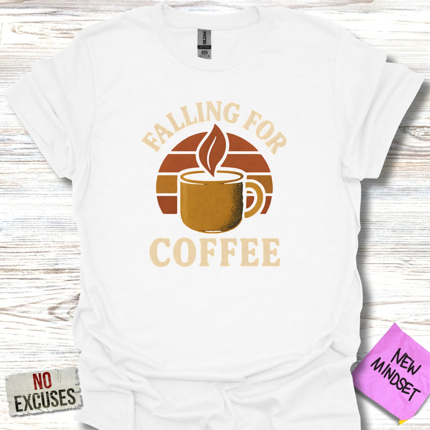 Falling For Coffee Graphic Tee Shirt product