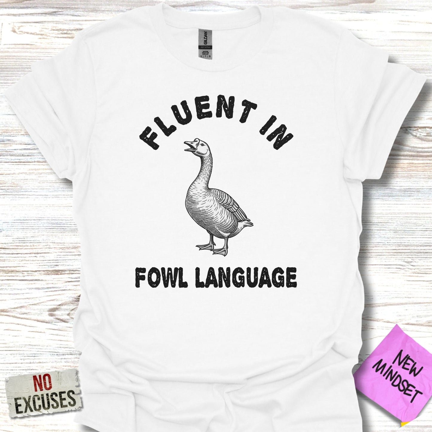 Fluent in Fowl Language Funny Graphic Print Shirt product