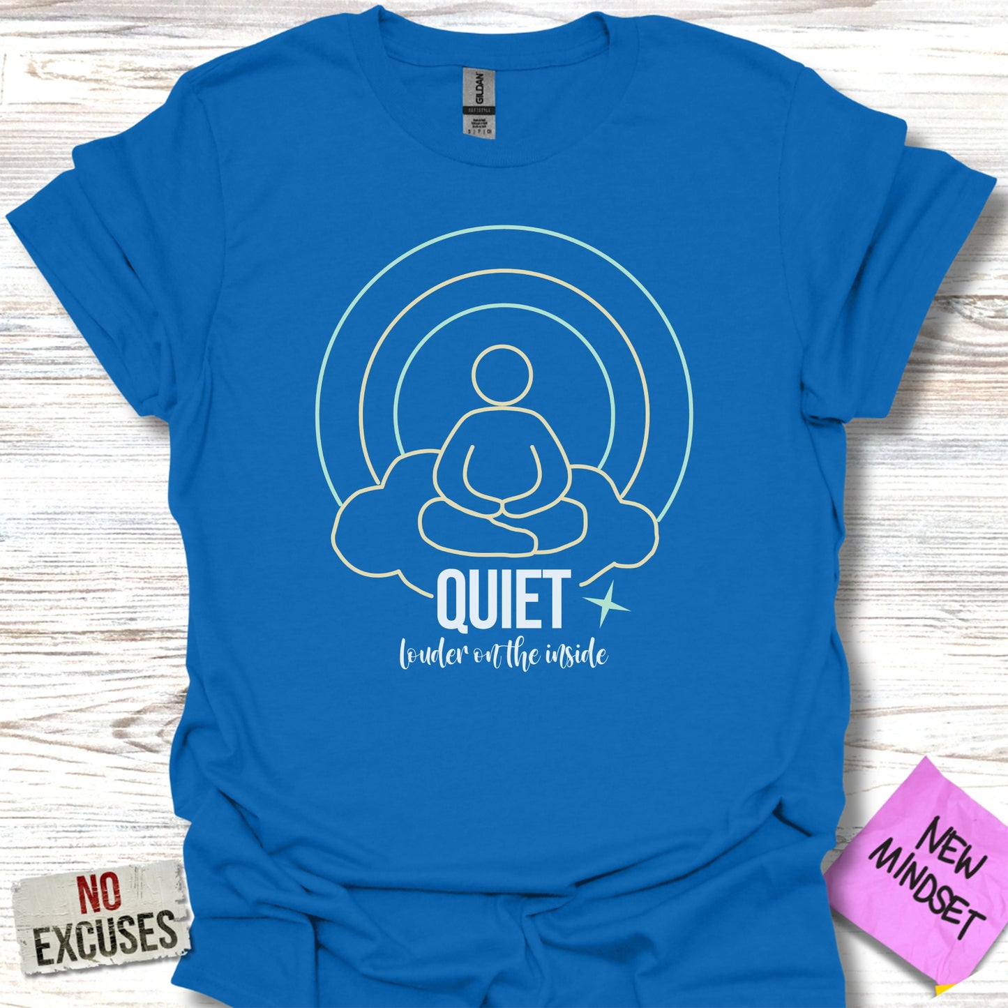 Quiet Louder On The Inside Blue T-shirt product