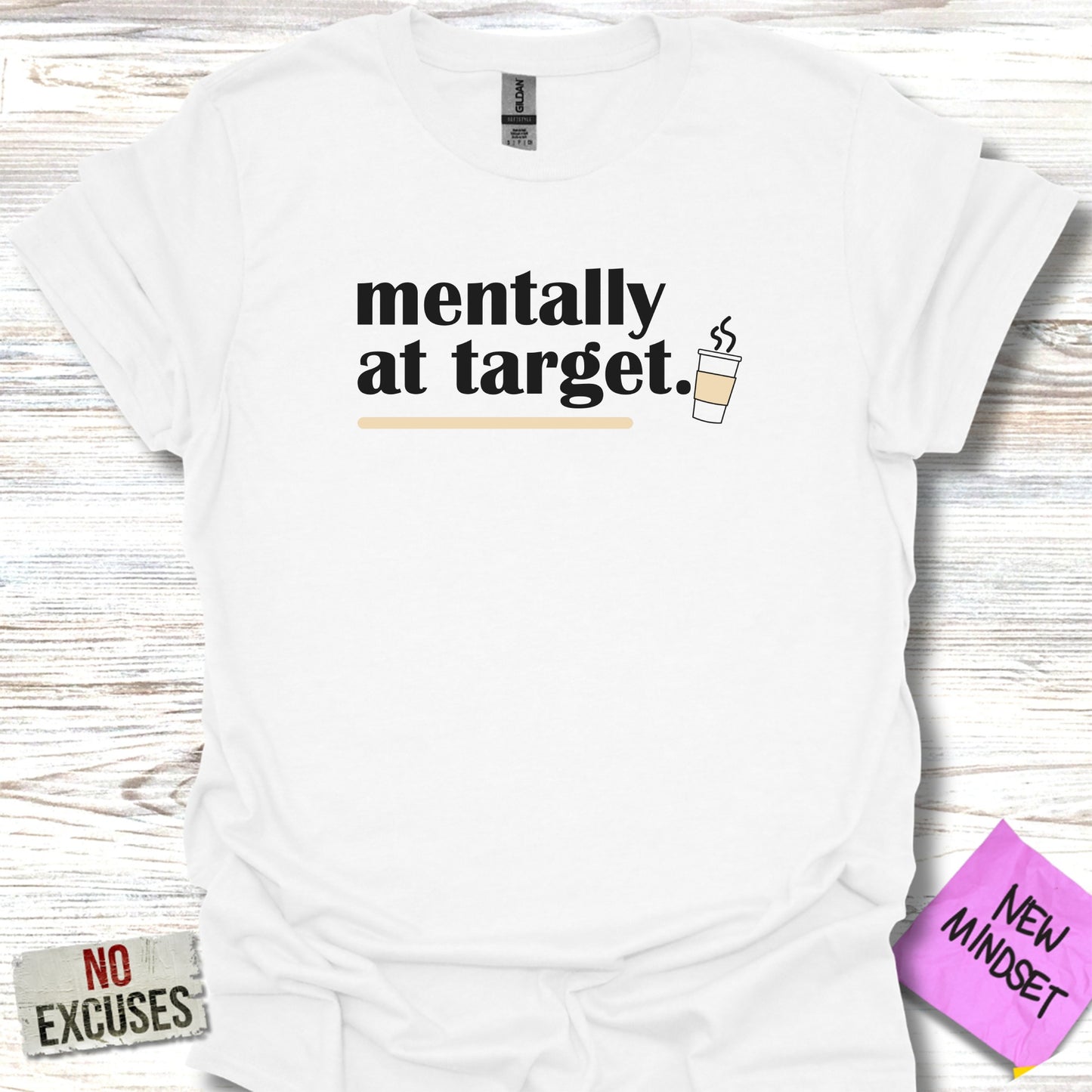 Mentally At Target Graphic White T-Shirt product type