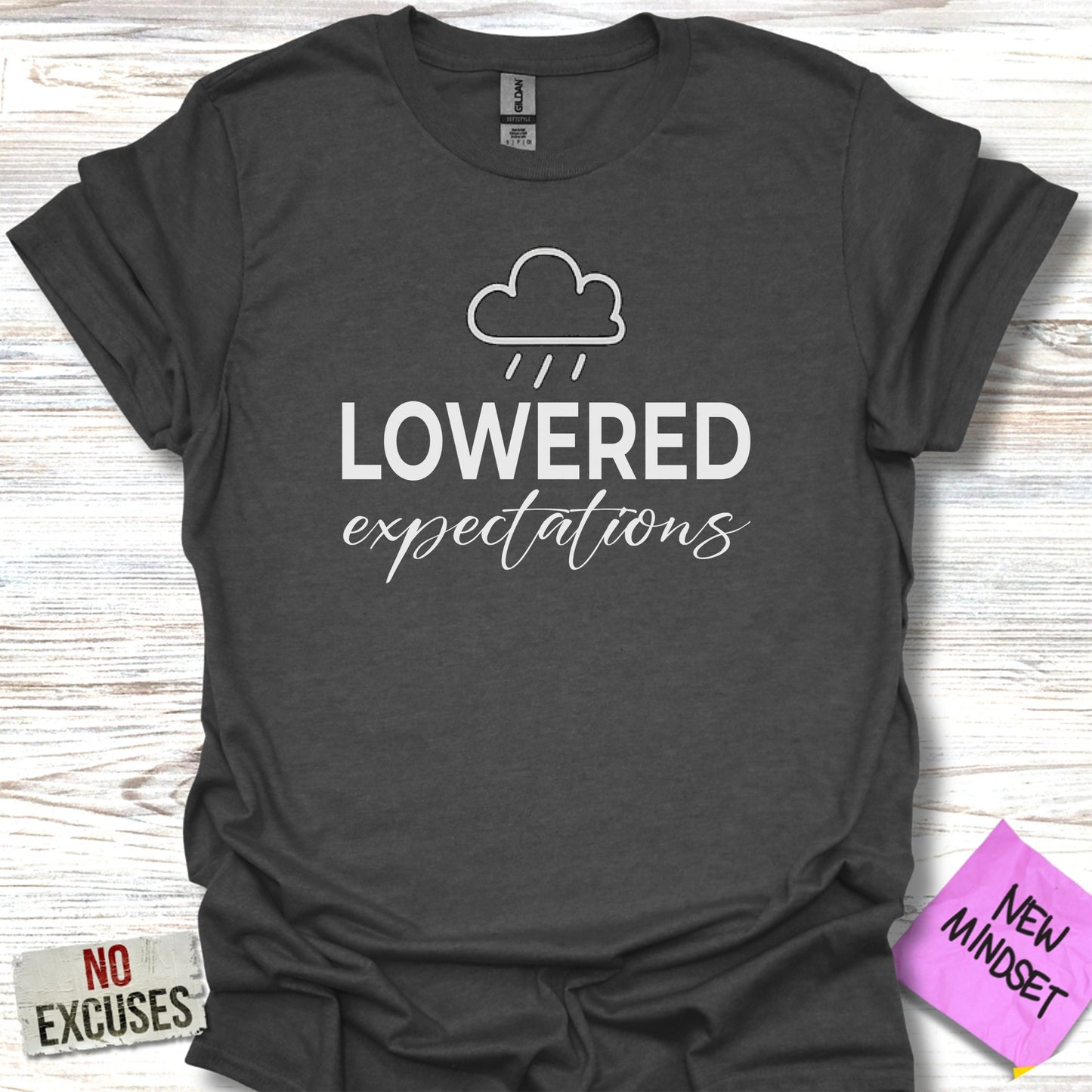 Lowered Expectations New Mindset Graphic Shirt product
