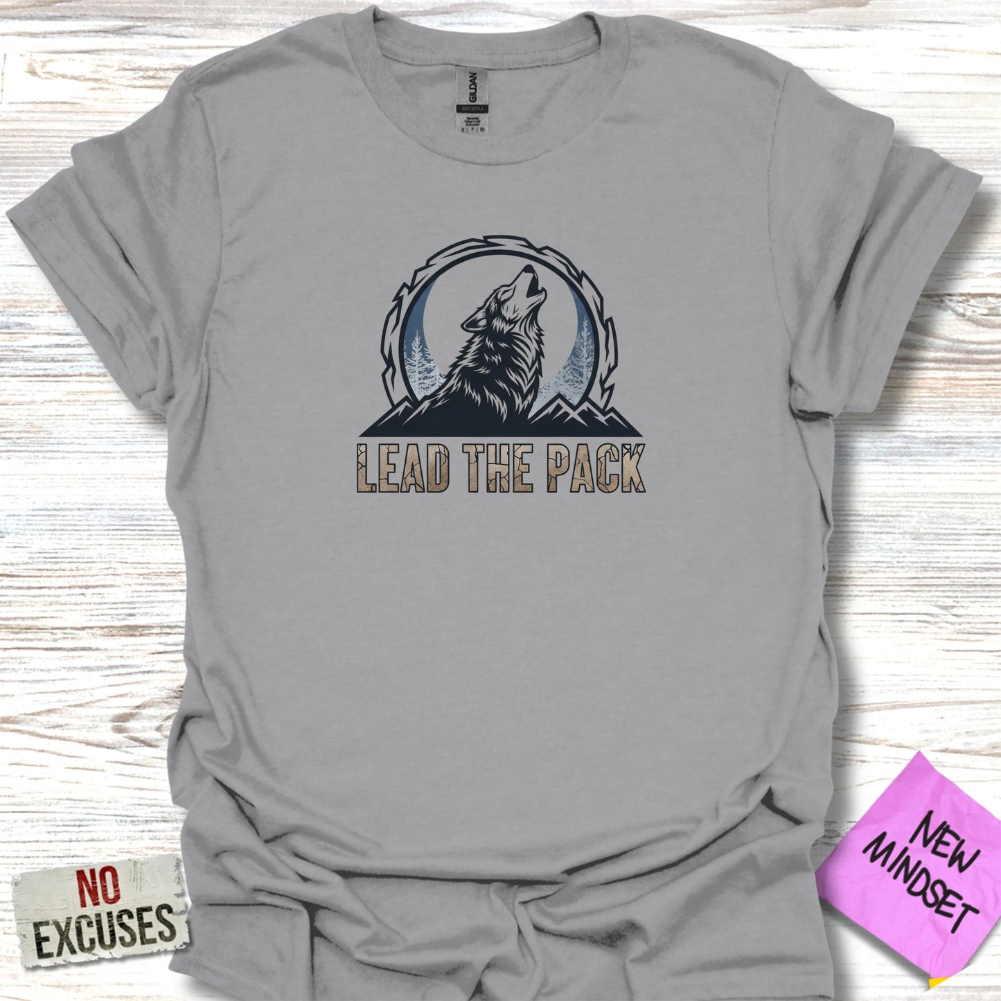 Lead the Pack Wolf Design Short Sleeve Shirt product