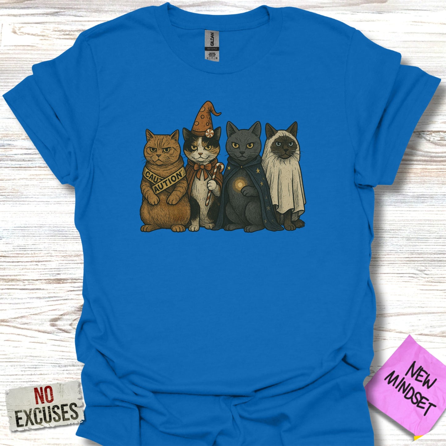 Cute Colorful Cats in Costumes Graphic T-Shirt product