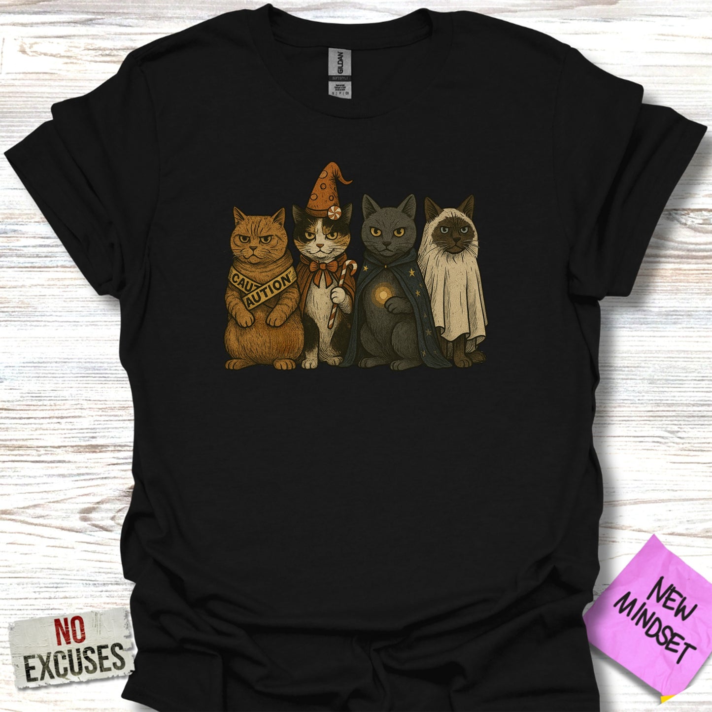 Cute Cats in Costumes Halloween Theme T-Shirt product