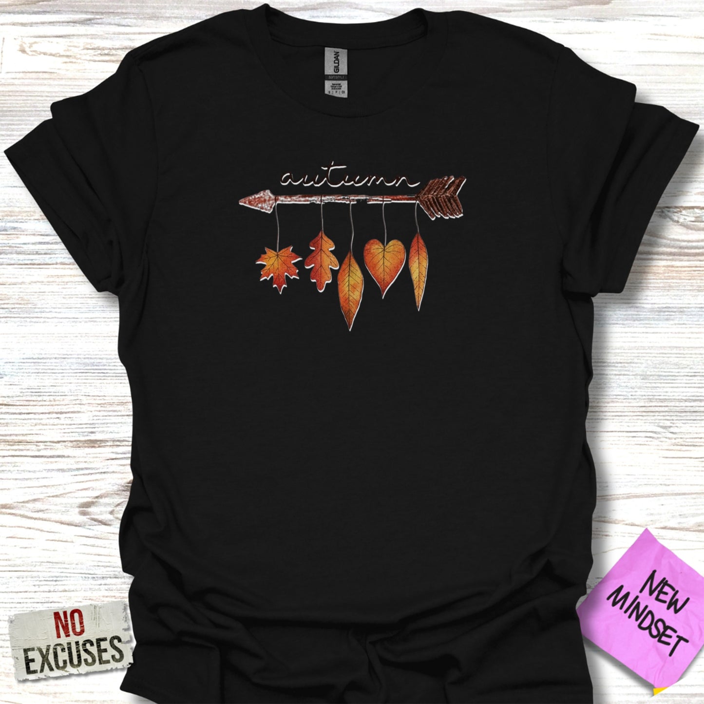 Autumn Themed Leaves and Arrow Graphic Tee product type