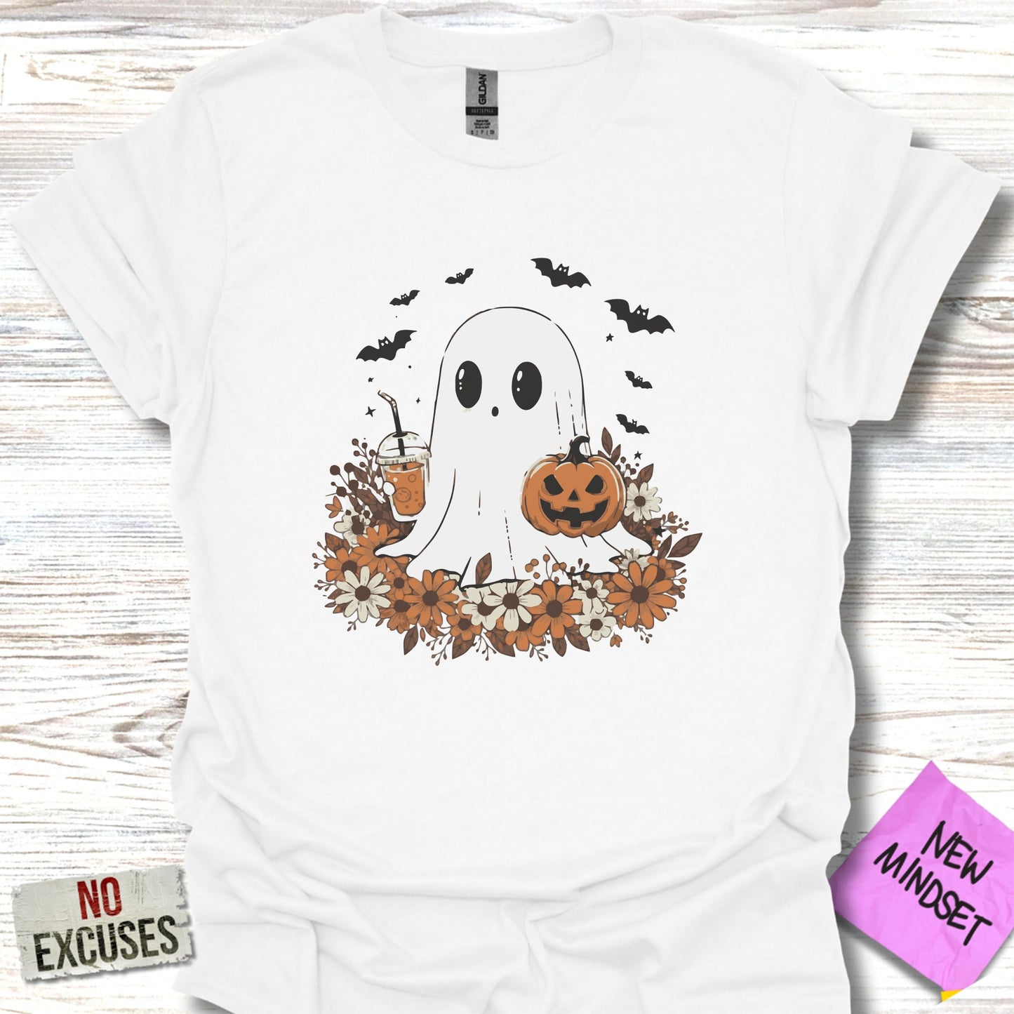 Halloween Ghost with Pumpkin T-Shirt product