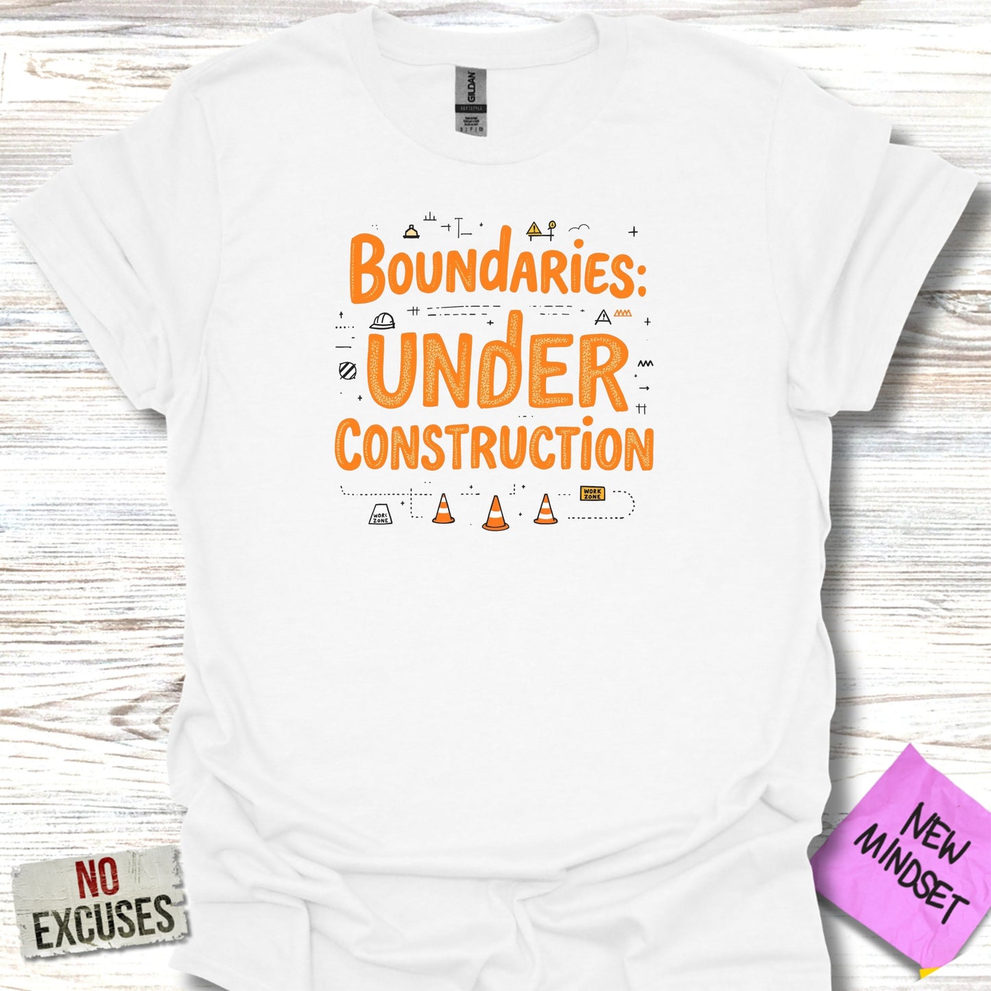 Boundaries Under Construction Graphic T-Shirt