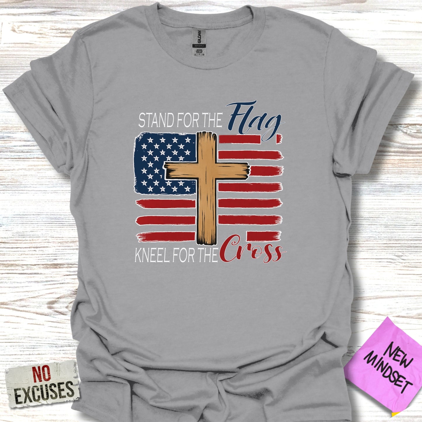 Stand for the Flag Kneel for the Cross T-shirt product
