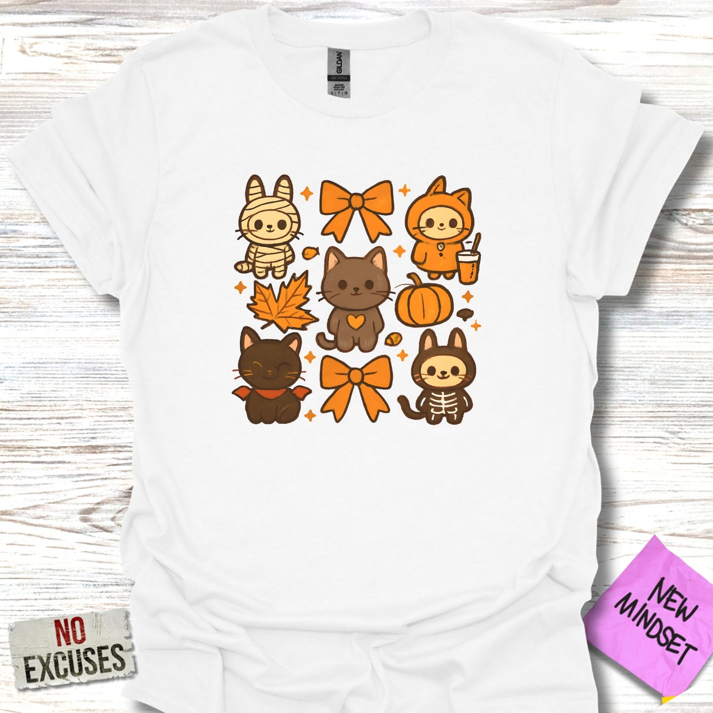 Cute Halloween Cat Themed Graphic T-Shirt product