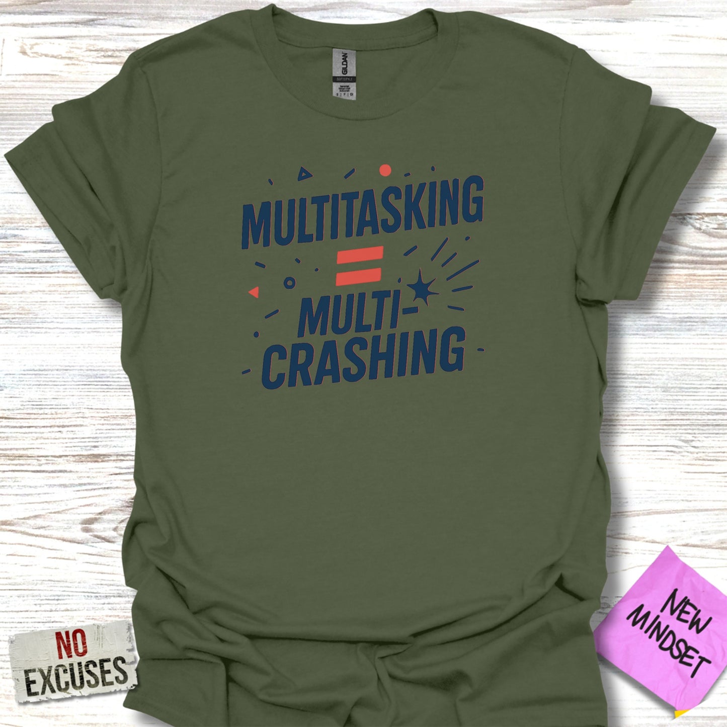 Multitasking Equals Multi-Crashing T-shirt