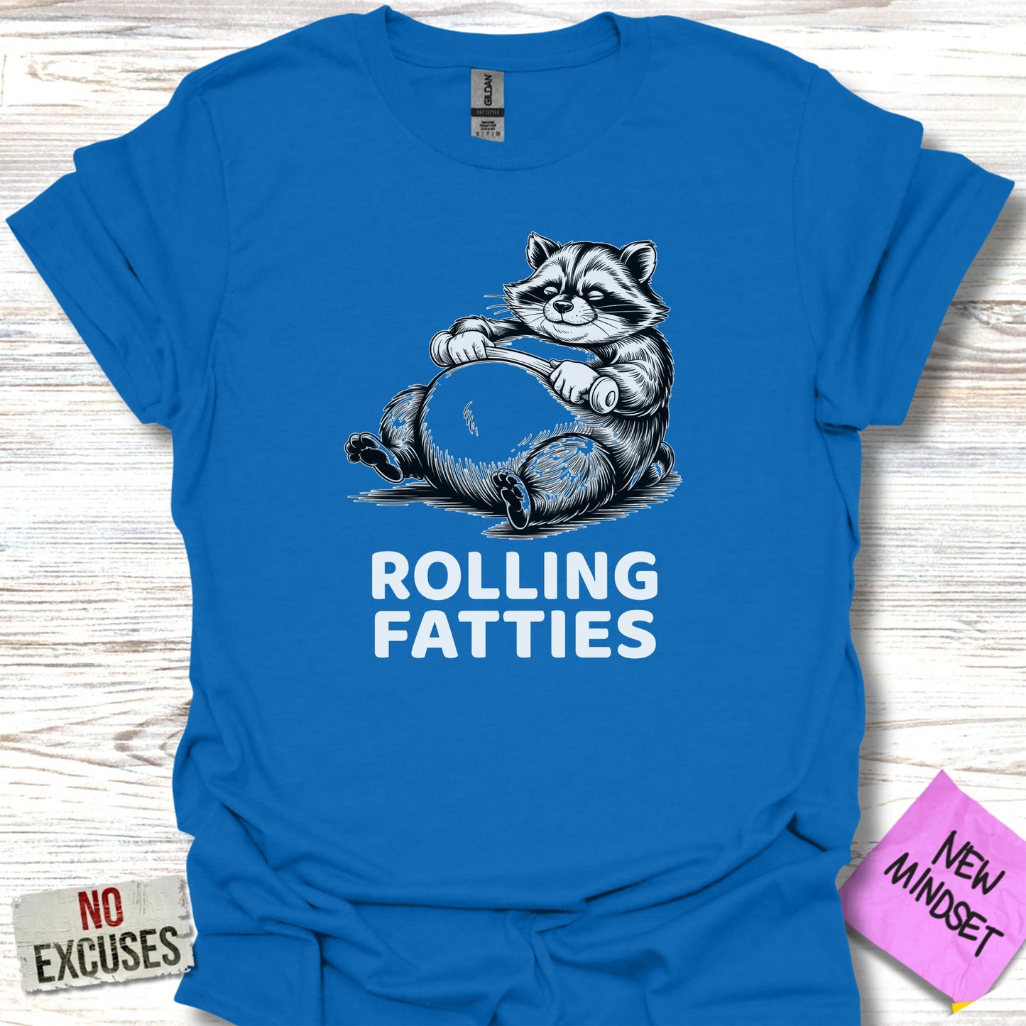 Rolling Fatties Blue Graphic Tee Shirt product