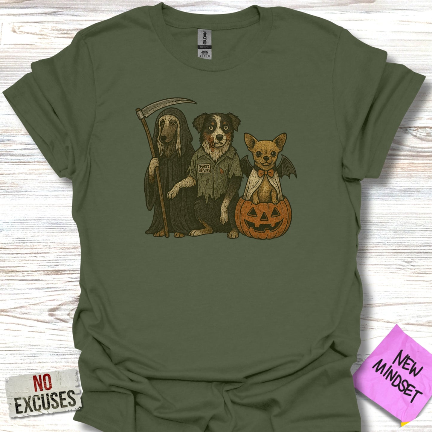 Funny Dogs Halloween Group Unisex T-Shirt product type