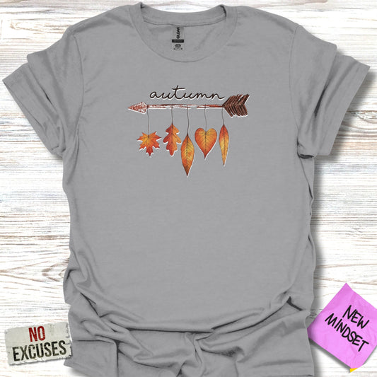 Autumn Arrow and Leaves Graphic Tee product