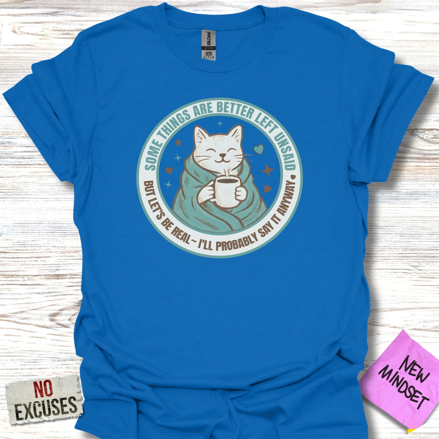 Better Left Unsaid Cat Graphic Tee Shirt product type