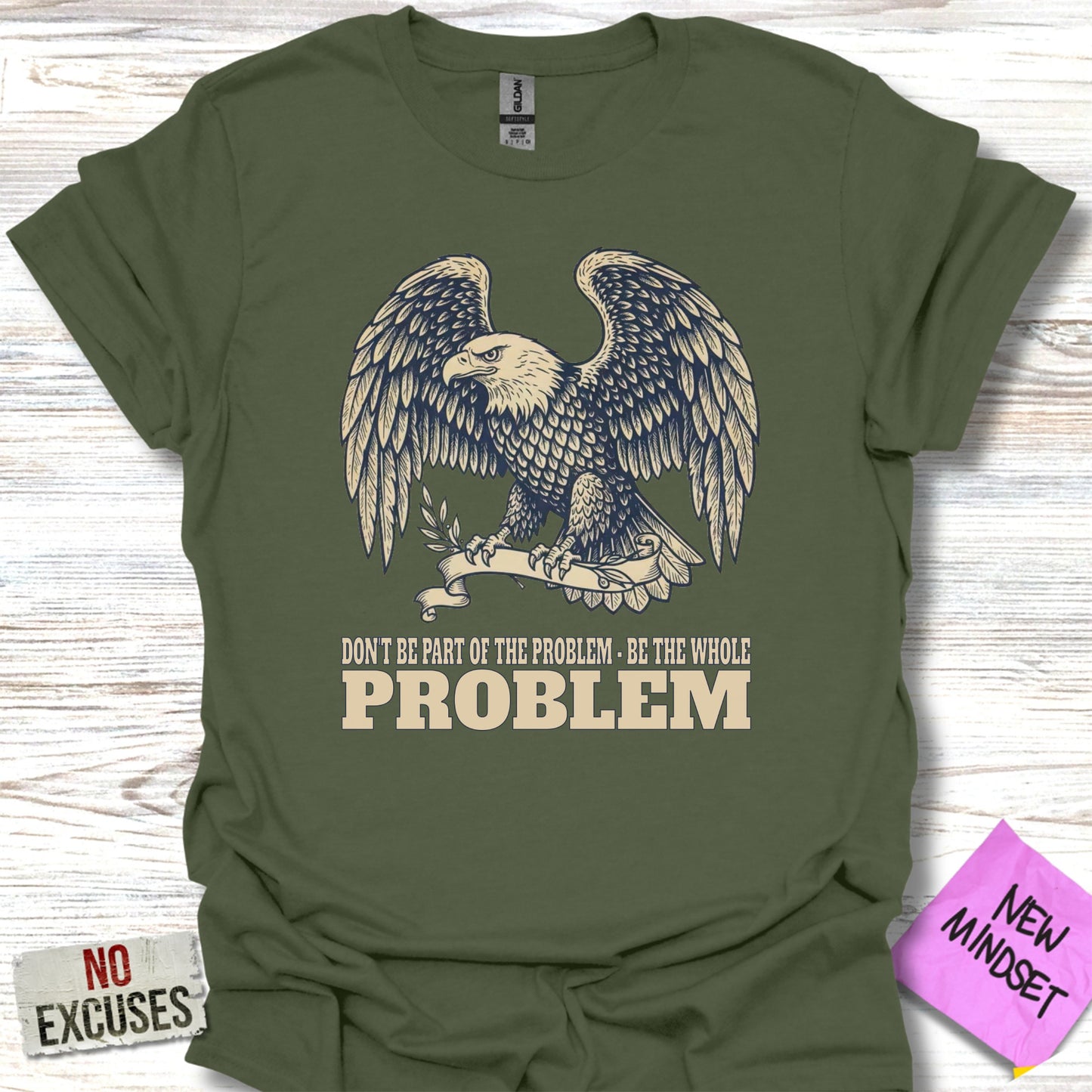 Eagle with Motivational Quote Graphic T-Shirt