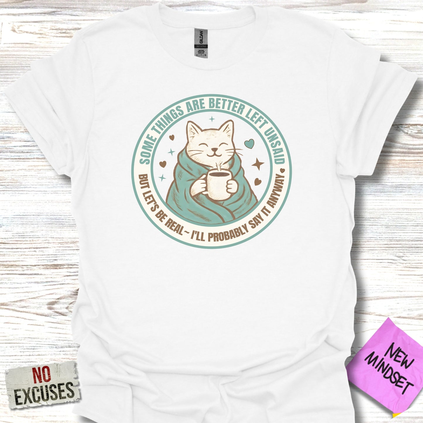 Cat Graphic Tee Better Left Unsaid Say it Anyway product