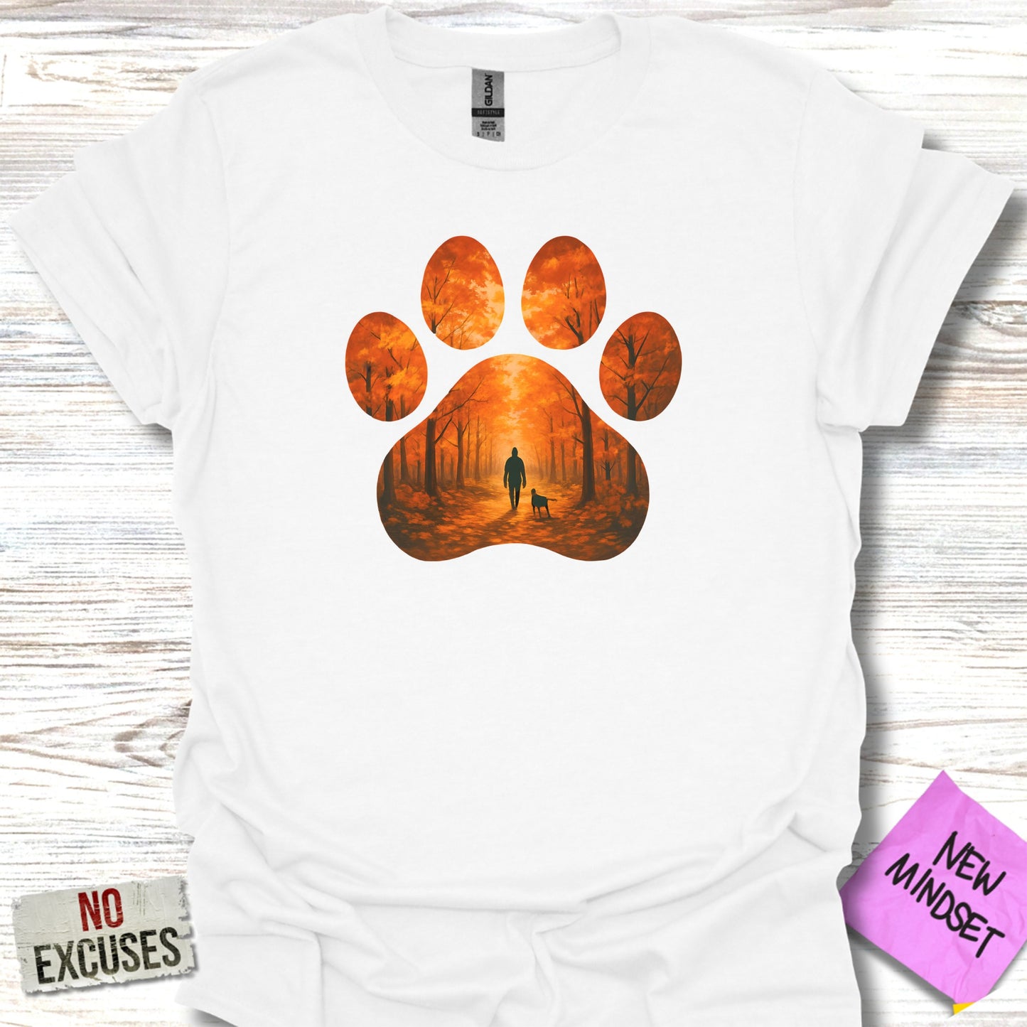Paw Print Dog Walk Graphic T-Shirt product type