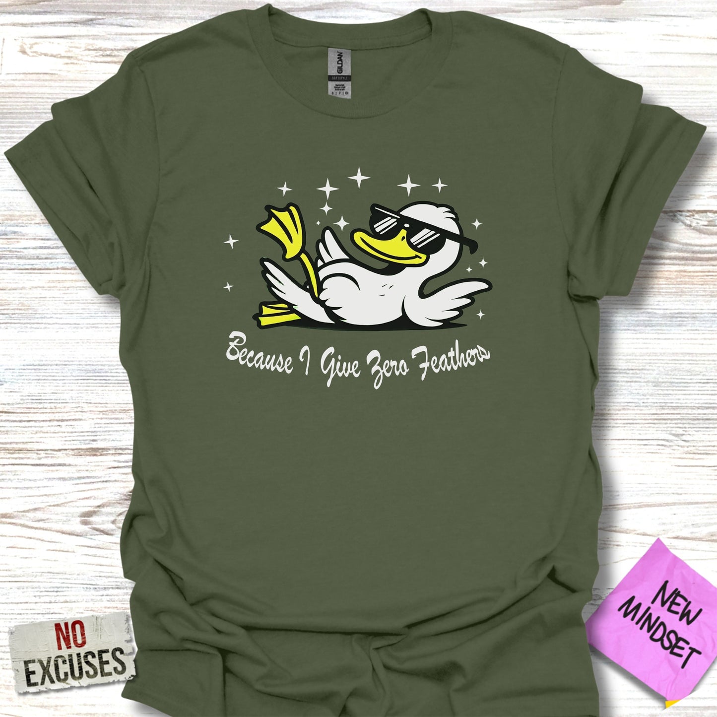 Because I Give Zero Feathers Duck T-Shirt product