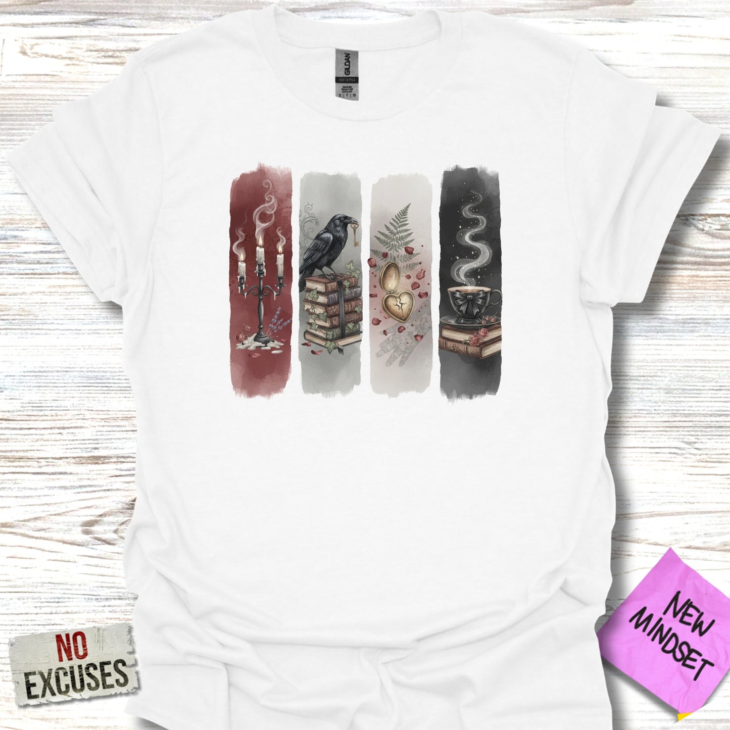 Illustrated Book Lovers Theme Graphic T-Shirt product