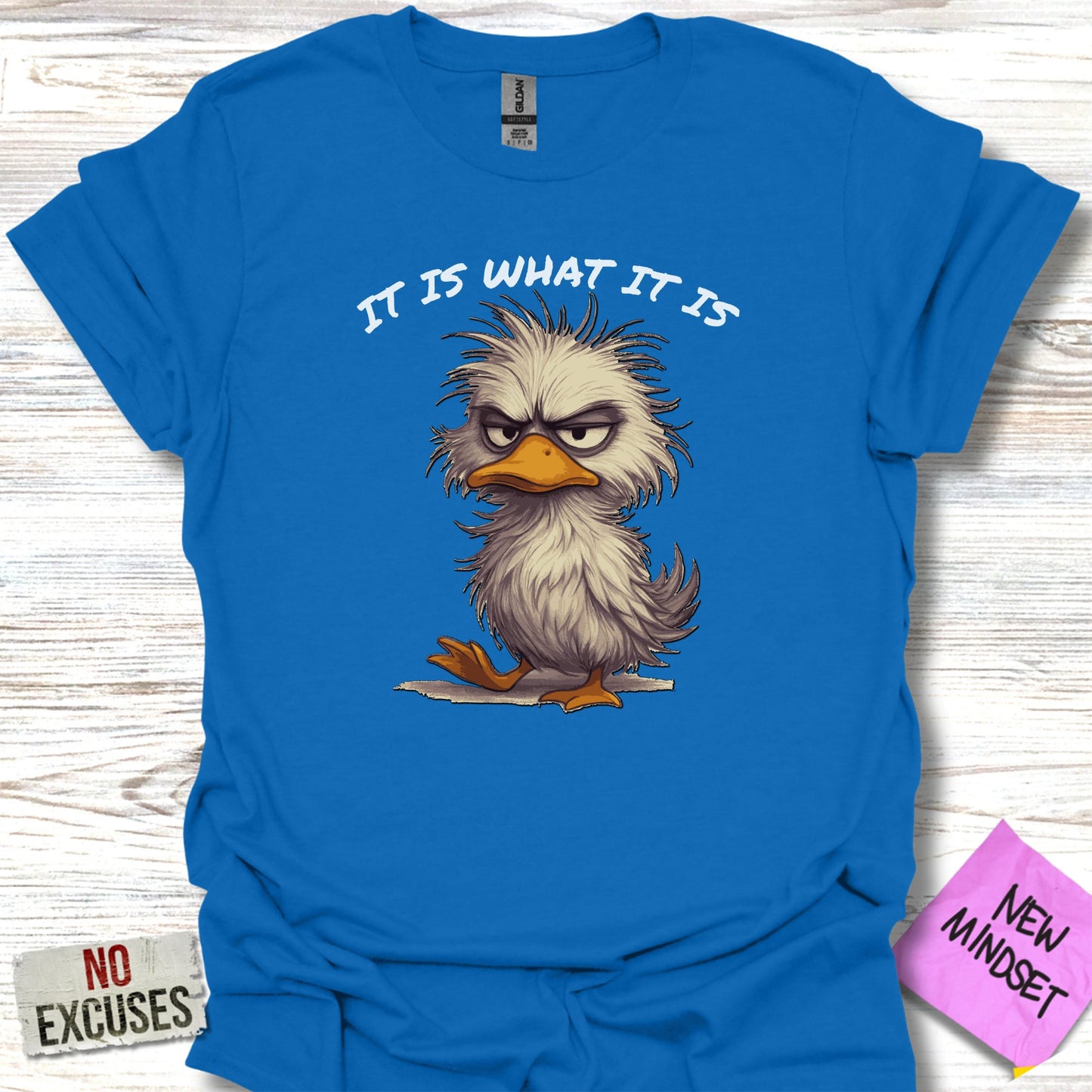 It Is What It Is Angry Duck Cartoon Printed Product