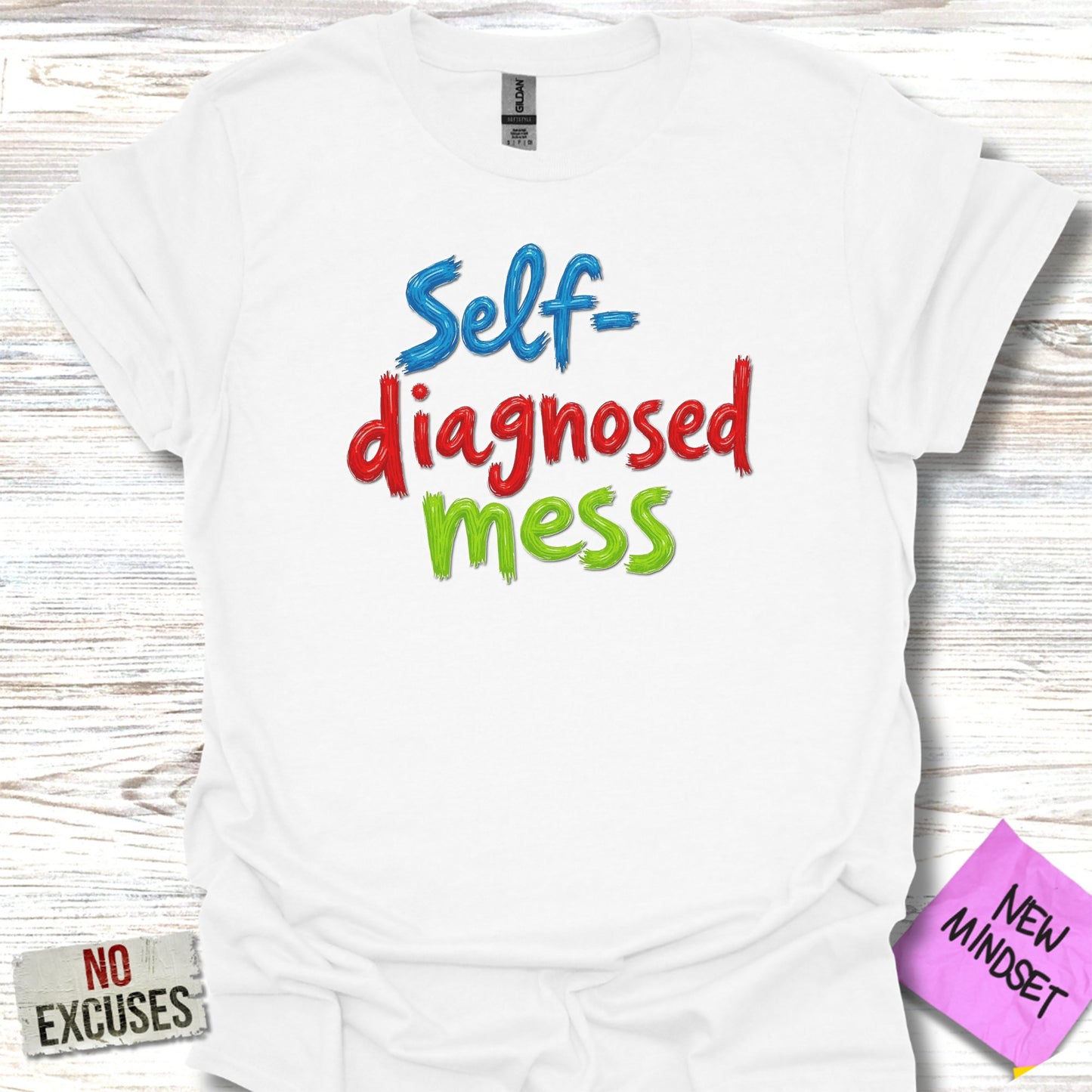 Self-Diagnosed Mess Graphic Tee Product