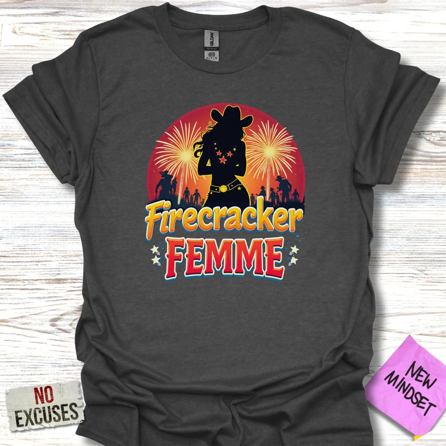 Firecracker Femme No Excuses New Mindset T-shirt product