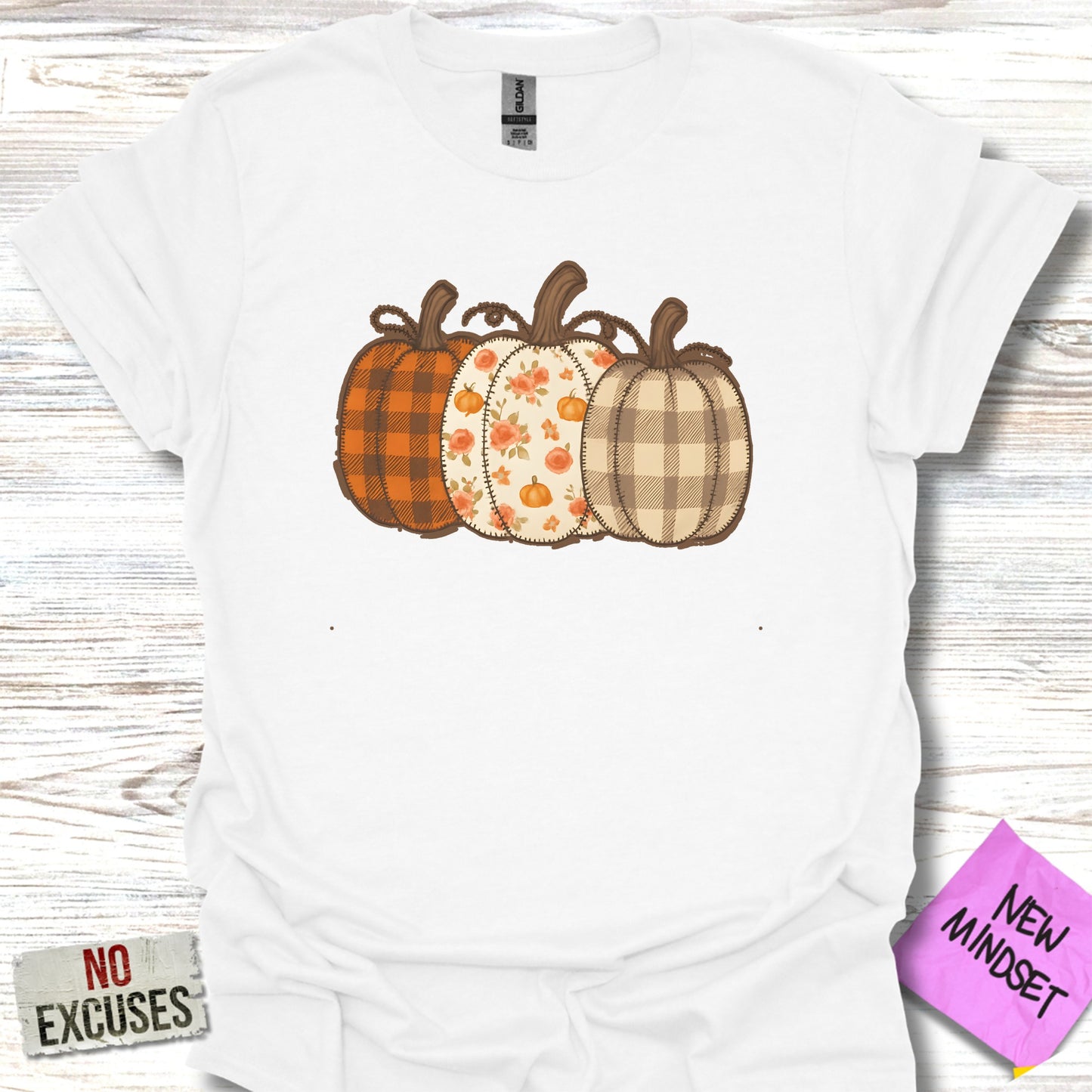 Plaid Patterns Pumpkins Halloween Themed T-Shirt product