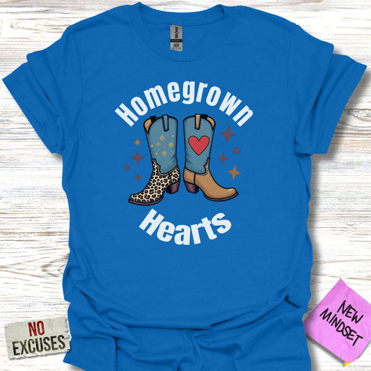 Homegrown Hearts Cowboy Boots Graphic Tee product