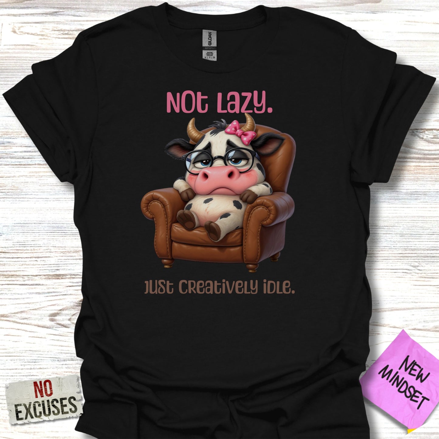 Not Lazy Just Creatively Idle Funny Cow Shirt product