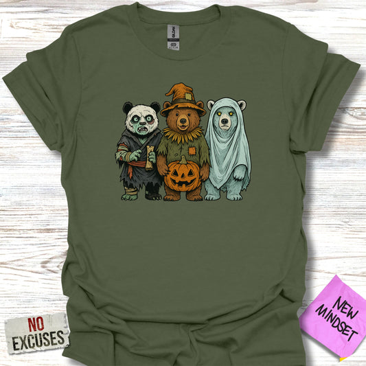 Cute Halloween Bears Trio Graphic T-Shirt product type