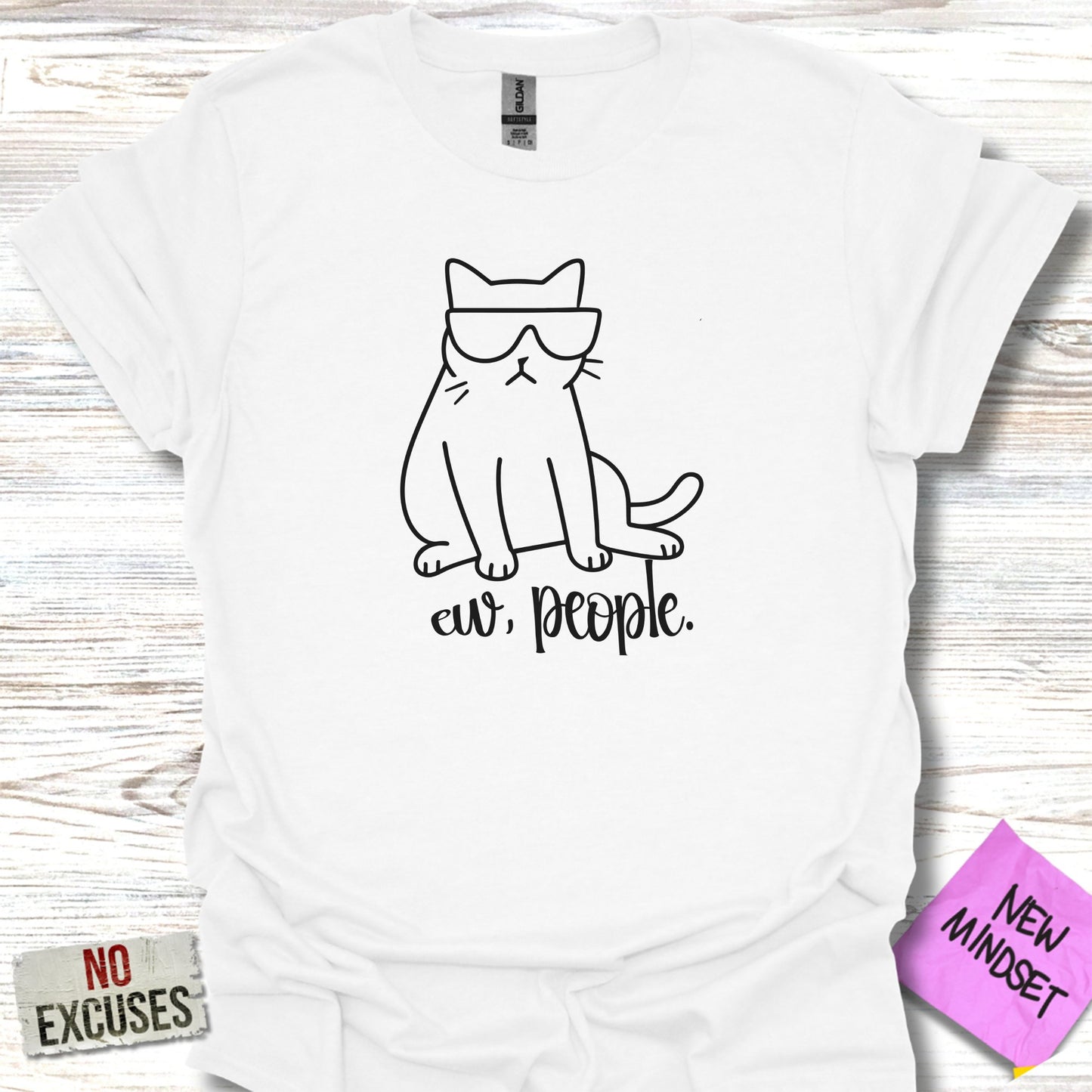 Ew People Cat with Sunglasses Graphic T-Shirt product type