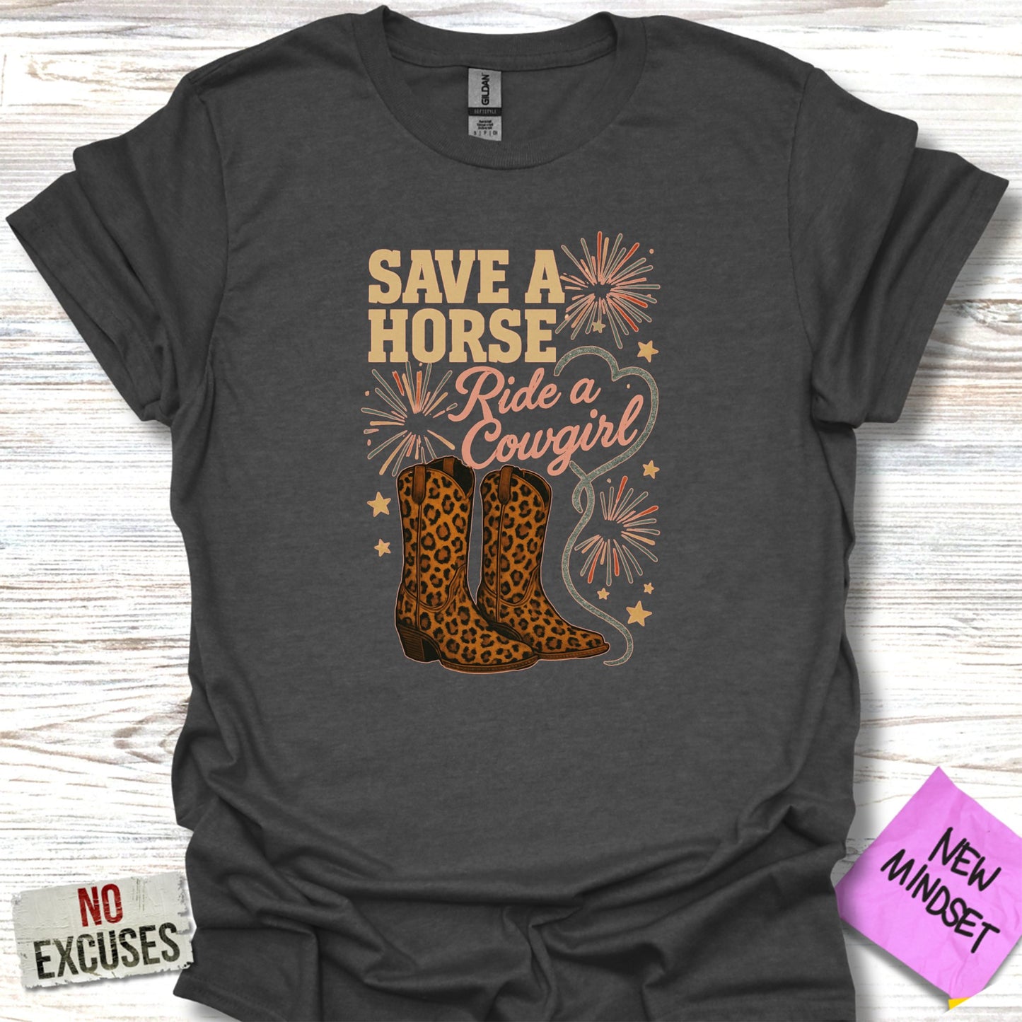 Save a Horse Ride a Cowgirl Fireworks T-Shirt product