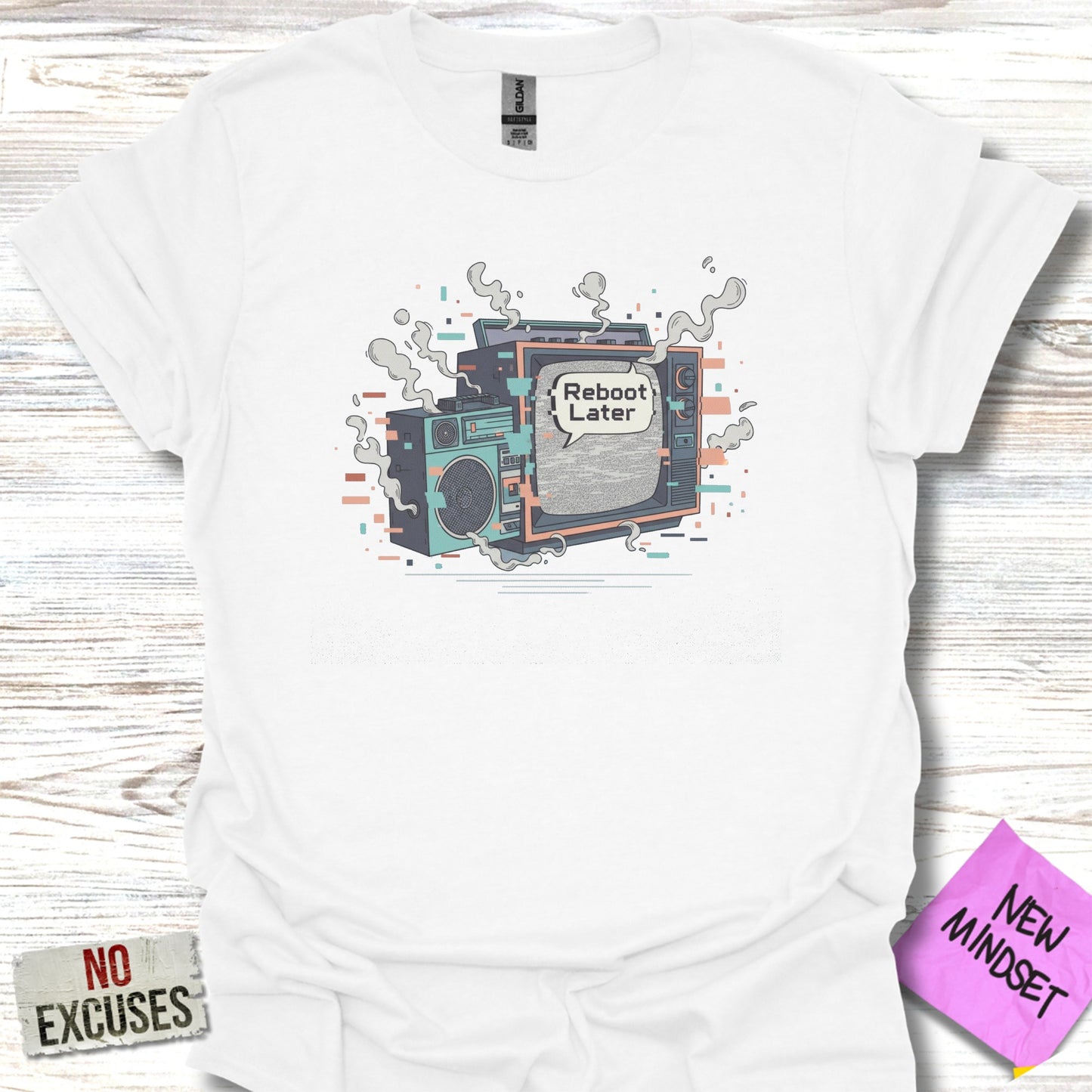 Reboot Later Graphic Retro Style T Shirt product type