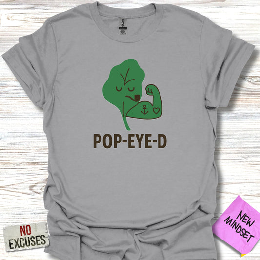 Fun Popeye Inspired Muscle Leaf Graphic T-Shirt product
