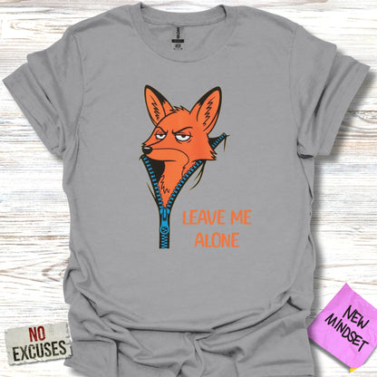 Leave Me Alone Zipped Fox Graphic T-Shirt product