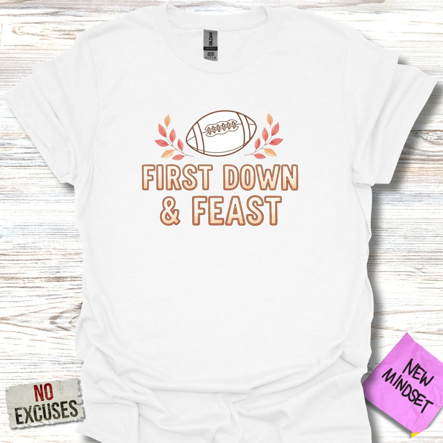 First Down and Feast Football Themed T-shirt product