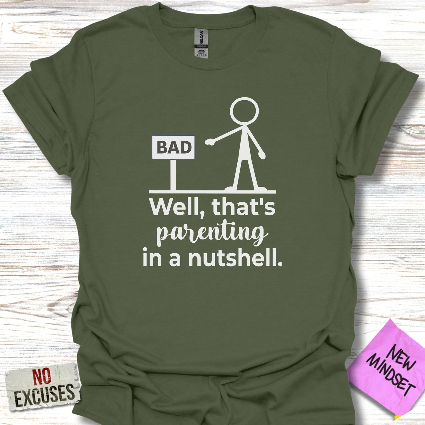 Funny Parenting in a Nutshell Graphic Shirt Product