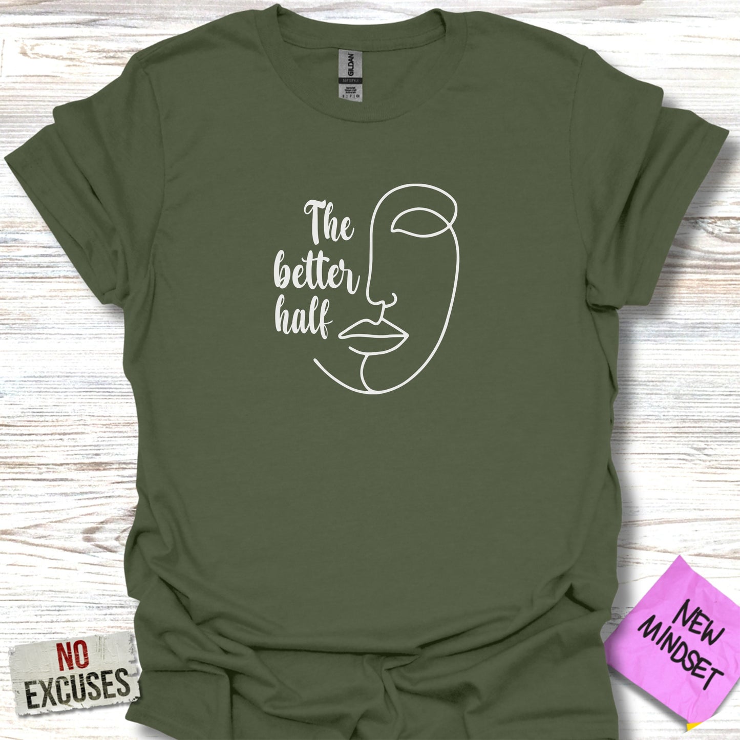 The Better Half Line Art Face Tee Shirt product