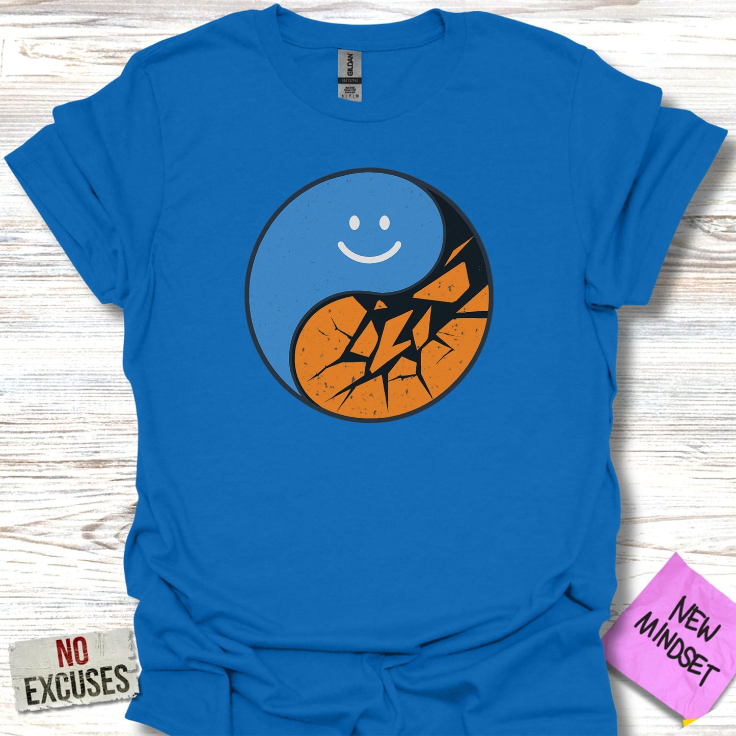 Yin Yang Smiley Face Basketball Graphic Tee product