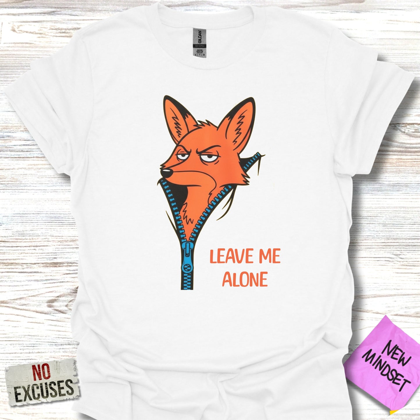 Leave Me Alone Fox Graphic White T-shirt product type