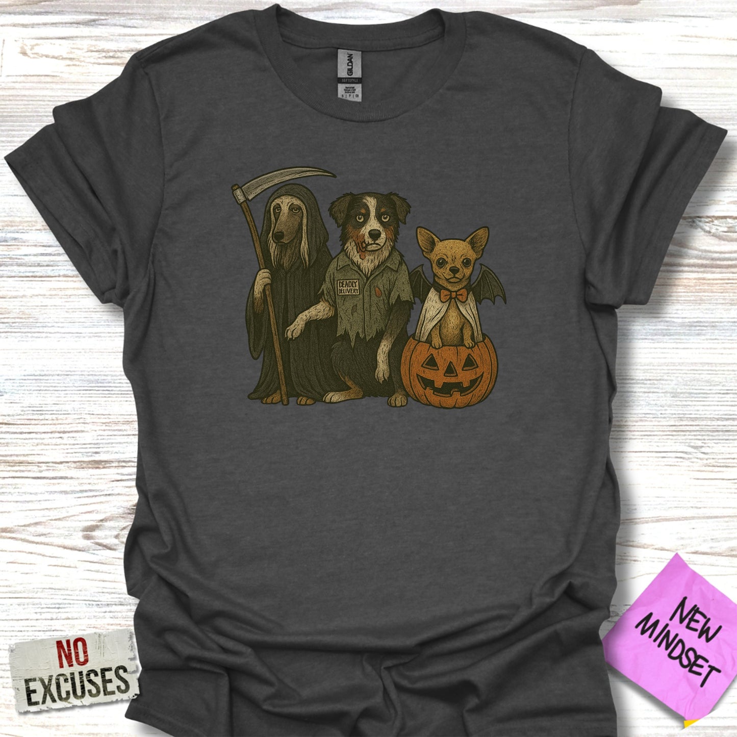 Halloween Dogs Theme Graphic Print T-Shirt product