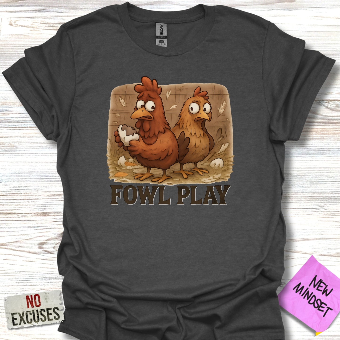 Fowl Play Chicken Graphic Funny Short Sleeve Tee product