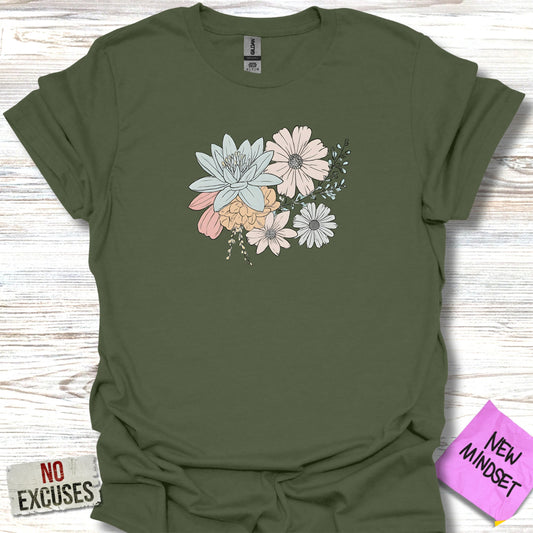 Beautiful Floral Design on Stylish T-Shirt product