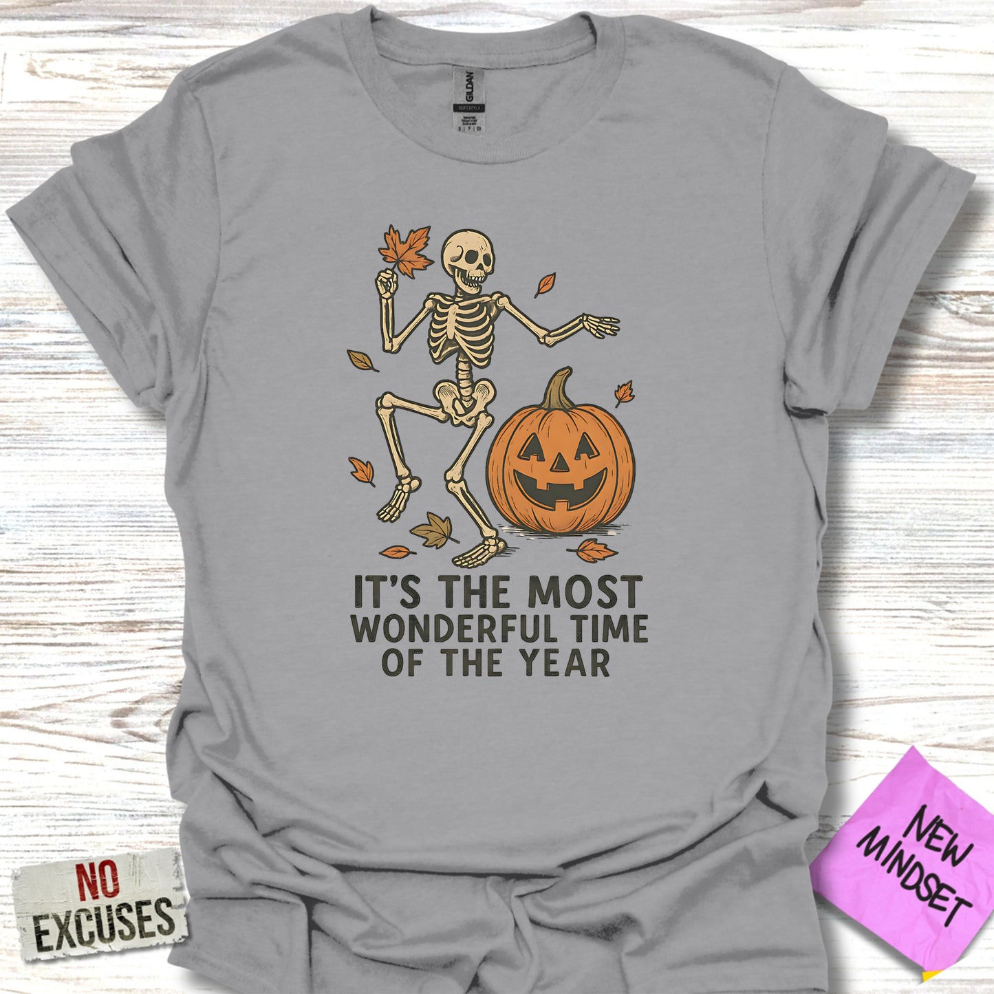 Funny Dancing Skeleton and Pumpkin Halloween Shirt product