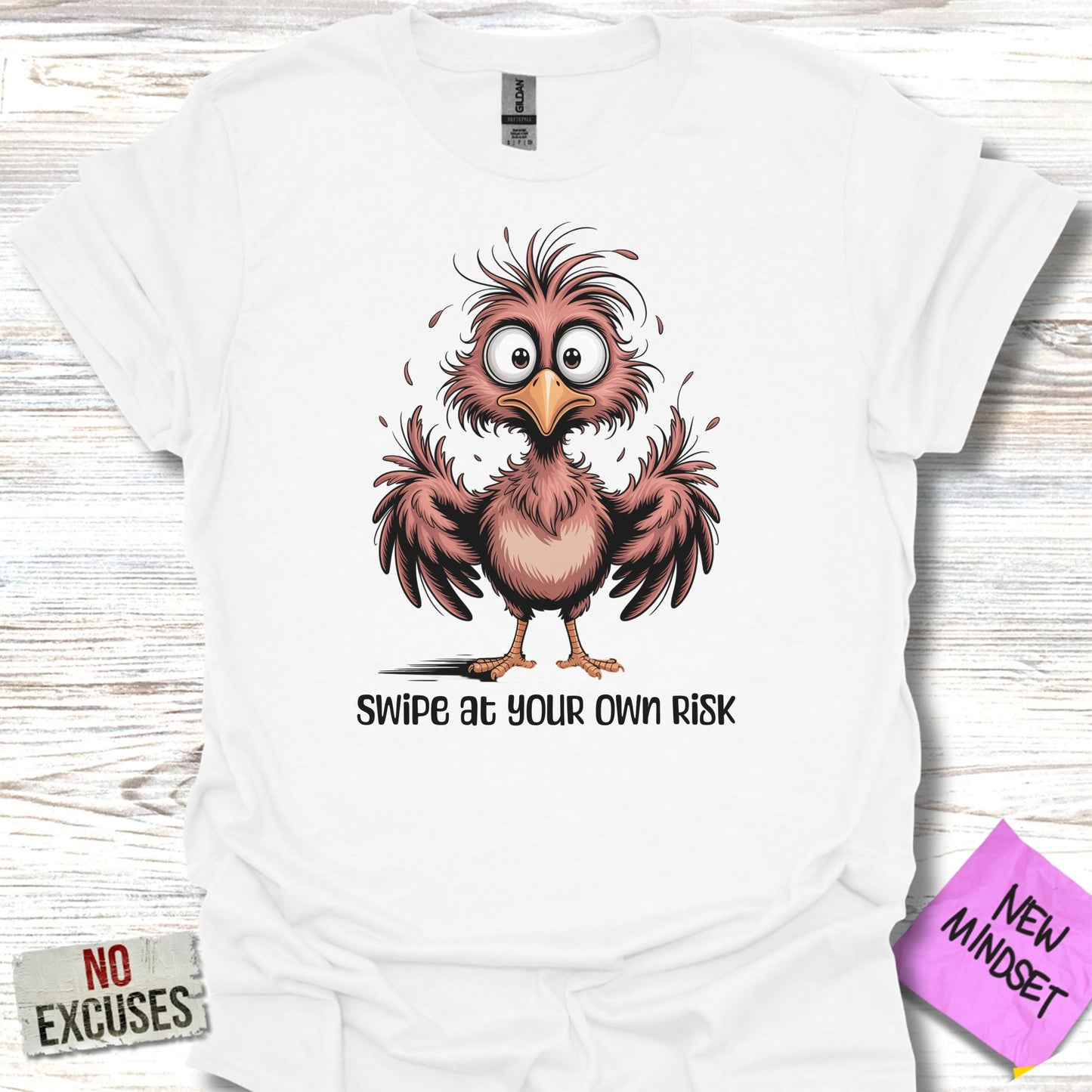 Swipe At Your Own Risk Funny Quote T-Shirt product